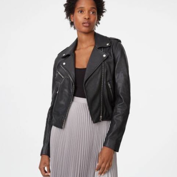 Club Monaco Jackets & Blazers - Club Monaco Gracella black leather jacket, size xs